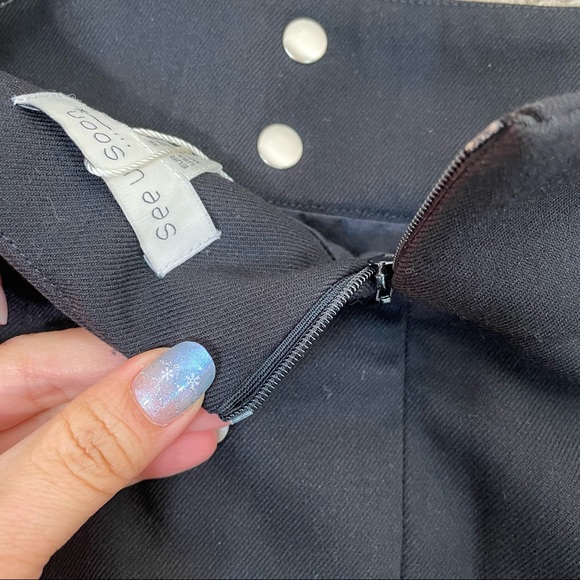 NWT See U Soon Black Button Deco Skirt - Picture 6 of 8